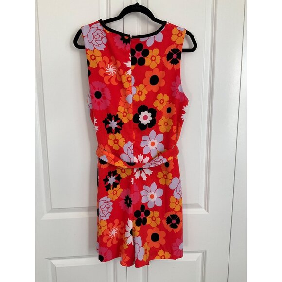 Victoria Beckham x Target Orange Retro Floral Tie Waist Romper size XL - Picture 4 of 5